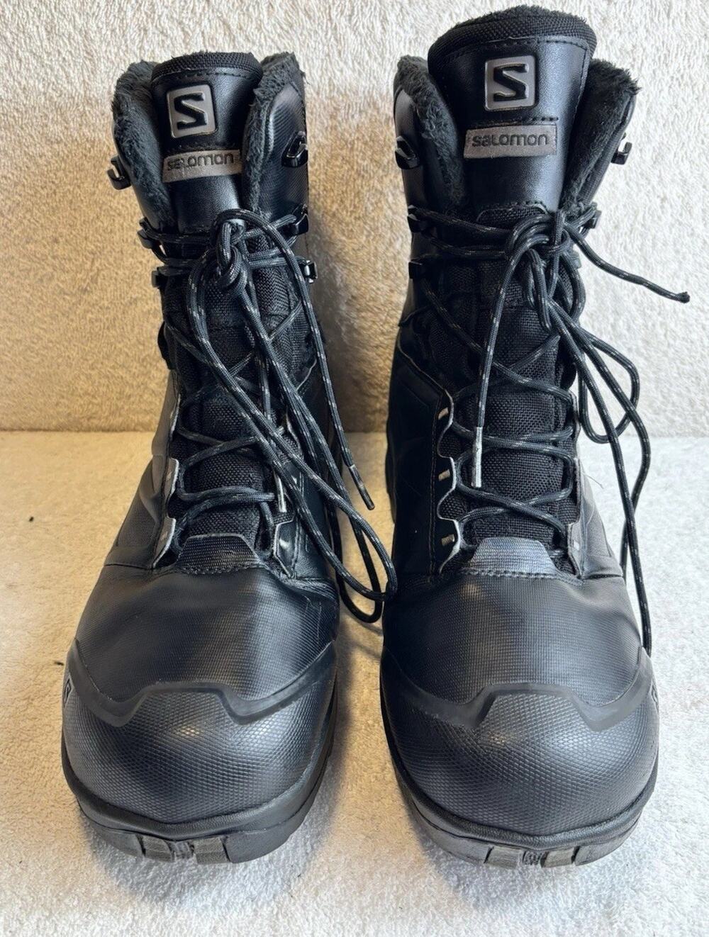 Salomon Toundra Pro CSWP Size 11 Black Winter Boots